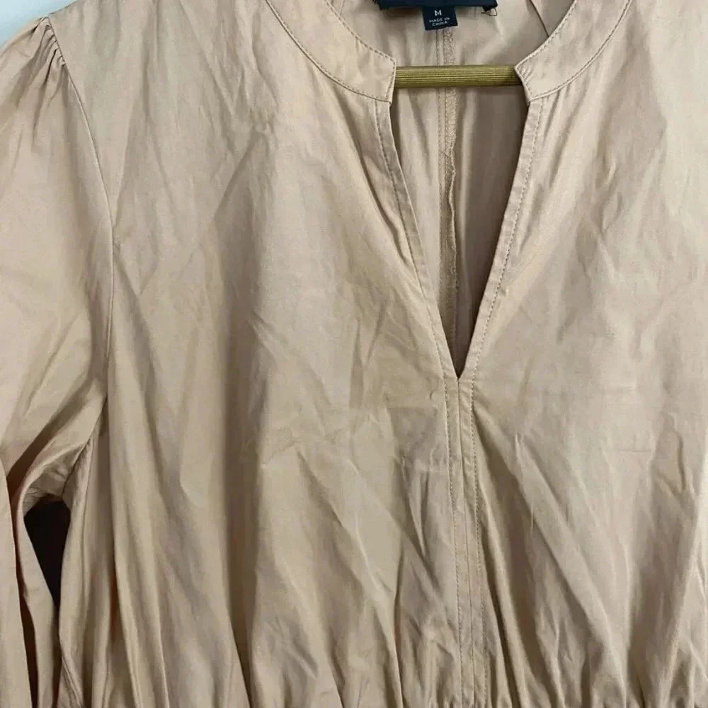 J. Crew Cinched Waist Poplin Dress